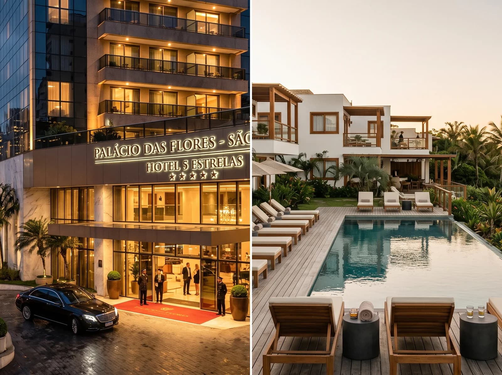 Fachada ou área de hotel/pousada em operação